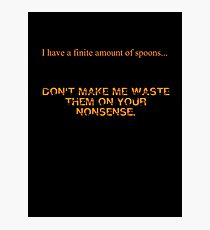 Finite Amount of Spoons-Clean Version Photographic Print