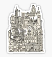 Hong Kong toile de jouy mint Sticker