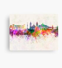 Skyline Mexikos V2 im Aquarellhintergrund Leinwanddruck