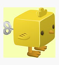 Cubimal chicken - glitch videogame Photographic Print