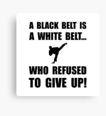 Black Belt Refusal Canvas Print