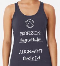 Camiseta con espalda nadadora Dungeon masters are chaotic evil