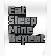Minecraft: Eat, Sleep, Mine, Repeat! Poster