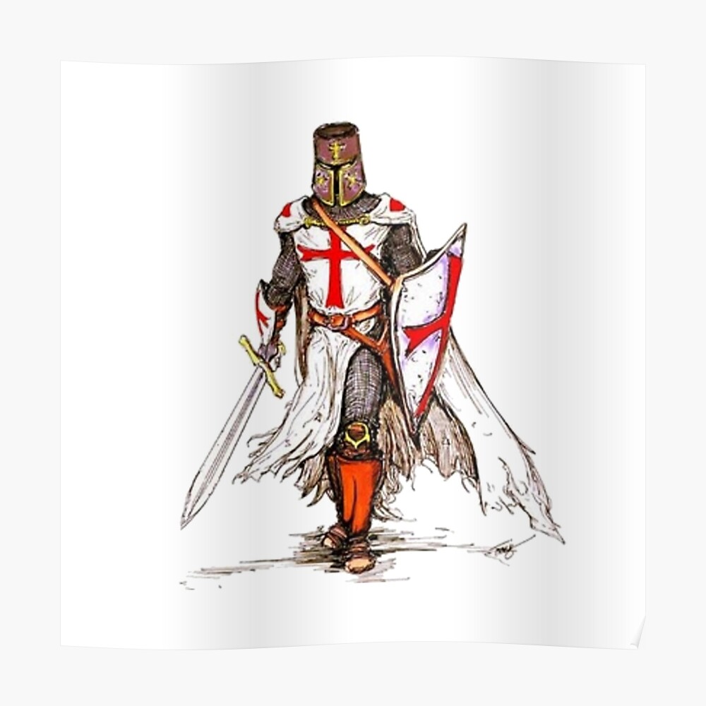"Templar Knight" Poster by TheBestStore Redbubble
