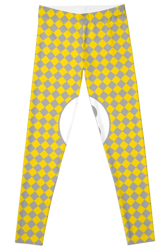 leggings with checkered stripe