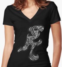Healing Rune- Inverted Women's Fitted V-Neck T-Shirt