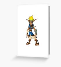Jak Low poly White lines version Greeting Card