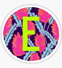 "E" Letter Monogram Sticker