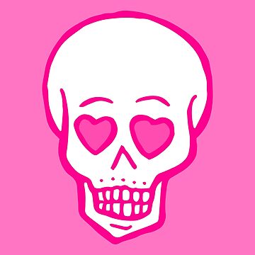 Skull with heart shaped eyes. Valentine's Day greeting card. Skull and pink  hearts. Vector illustration 13715474 Vector Art at Vecteezy