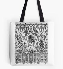 Black Lace Tapestry Tote Bag