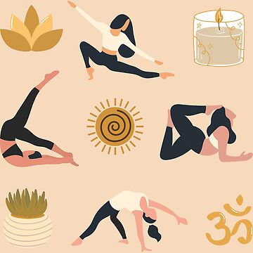 Yoga Girls Sticker Pack Sticker for Sale by madebymaris