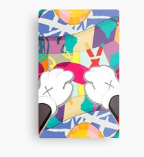 kaws paws 2 mickey Metal Print