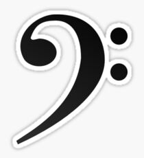 Bass Clef Sticker