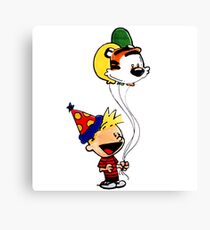 Calvin and Hobbes Party Canvas Print