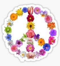 Flower Peace Sign Sticker