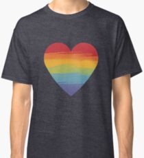 Rainbow Watercolour Heart Classic T-Shirt