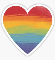 Rainbow Watercolour Heart Sticker