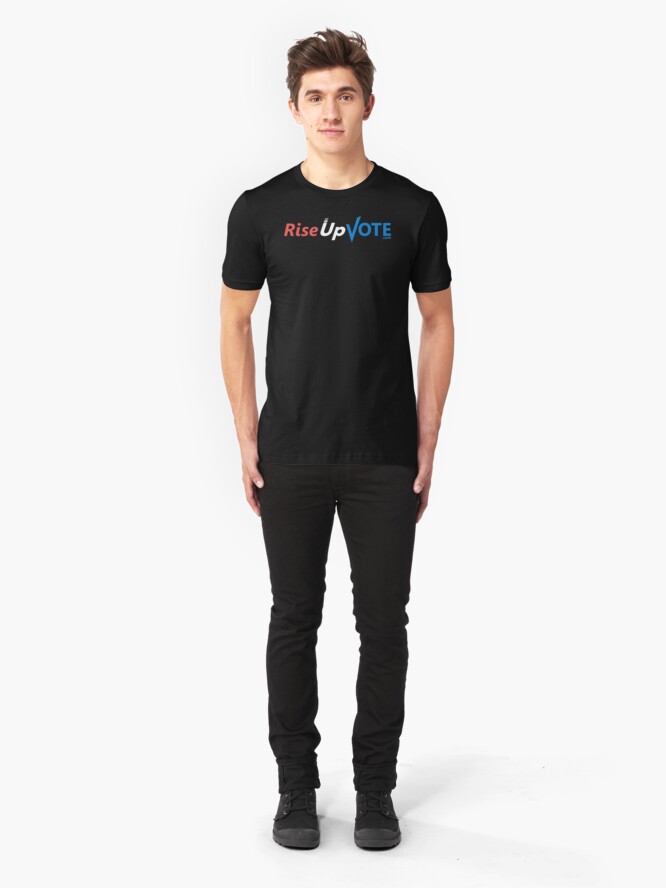 Alternate view of RiseUpVote.com1 Slim Fit T-Shirt