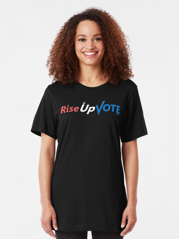 Alternate view of RiseUpVote.com1 Slim Fit T-Shirt