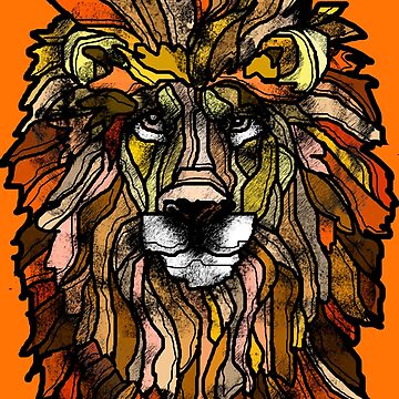 Artwork thumbnail, Orange lion by Packeredo