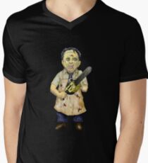 Leatherface Caricature Men's V-Neck T-Shirt