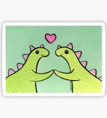 Sweet Stegosaurus Valentine Sticker