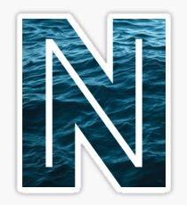 The Letter "N" Ocean Sticker