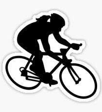Cycling woman girl Sticker