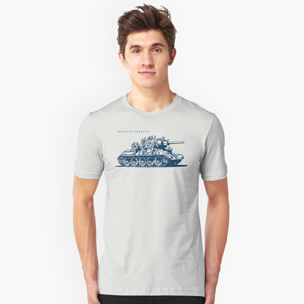 T-34 Russian Caravan Slim Fit T-Shirt
