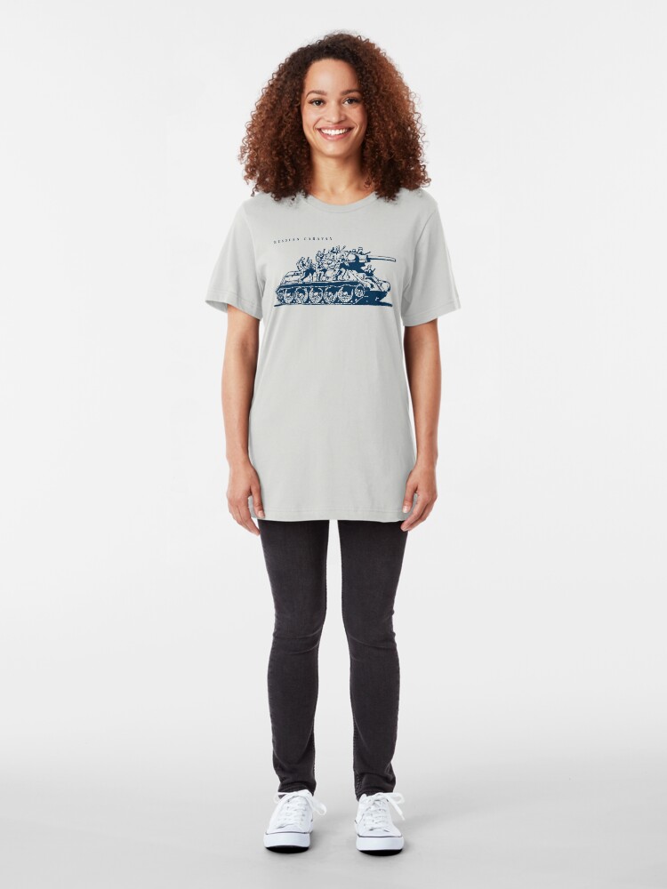 Alternate view of T-34 Russian Caravan Slim Fit T-Shirt