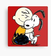 Snoopy and Charlie Soulmate Metal Print