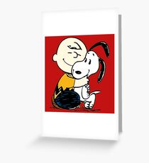 Snoopy and Charlie Soulmate Greeting Card