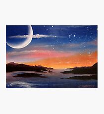 Sunset Moon Photographic Print