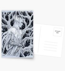 Winter in forest Postcards