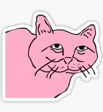 Pinky the stoned cat meme Sticker