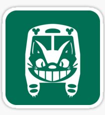 Cat Bus Sign Sticker