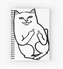 Middle Finger Cat Spiral Notebook