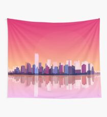 New york city landscape. Ny. Manhattan Wall Tapestry