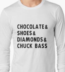 chocolate, shoes, diamonds, chuck bass Long Sleeve T-Shirt