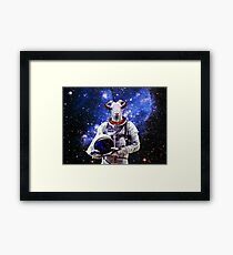 Ziege Astronaut im Weltraum Gerahmtes Wandbild
