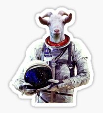 Goat Astronaut In Space Sticker