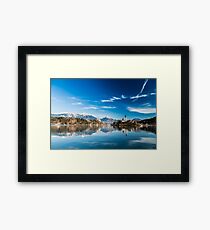 morning at the lake of Bled Framed Print