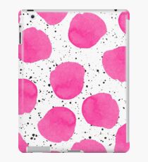 Vinilo o funda para iPad Salpicaduras de lunares acuarela rosa moderno negro salpicaduras