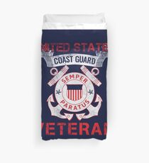 Coast Guard Veteran Duvet Cover