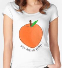 Peach Women's Fitted Scoop T-Shirt