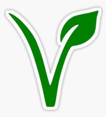 Vegan and Vegetarian Symbol Sticker