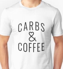 Funny Quote "Carbs & Coffee" Slim Fit T-Shirt