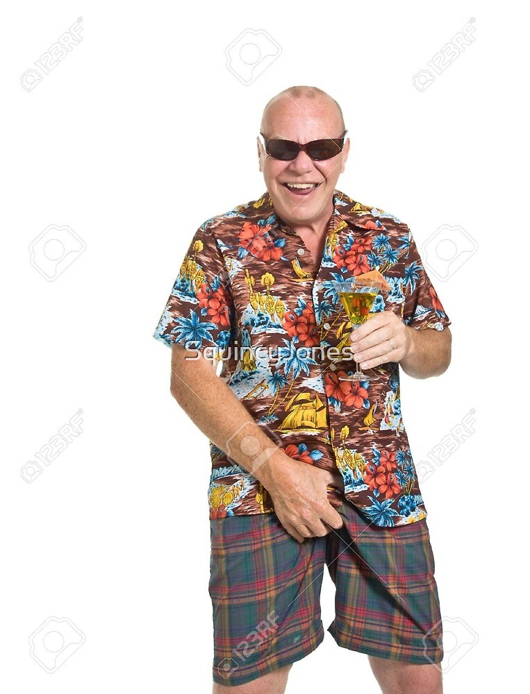 old man hawaiian shirt