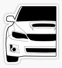 Sticker / Decal: Subaru WRX STI Front Angle with Corner Edge Cut Sticker