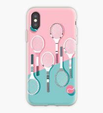 Got Served - tennis country club sports athlete retro throwback memphis 1980s style neon palm spring iPhone Case
